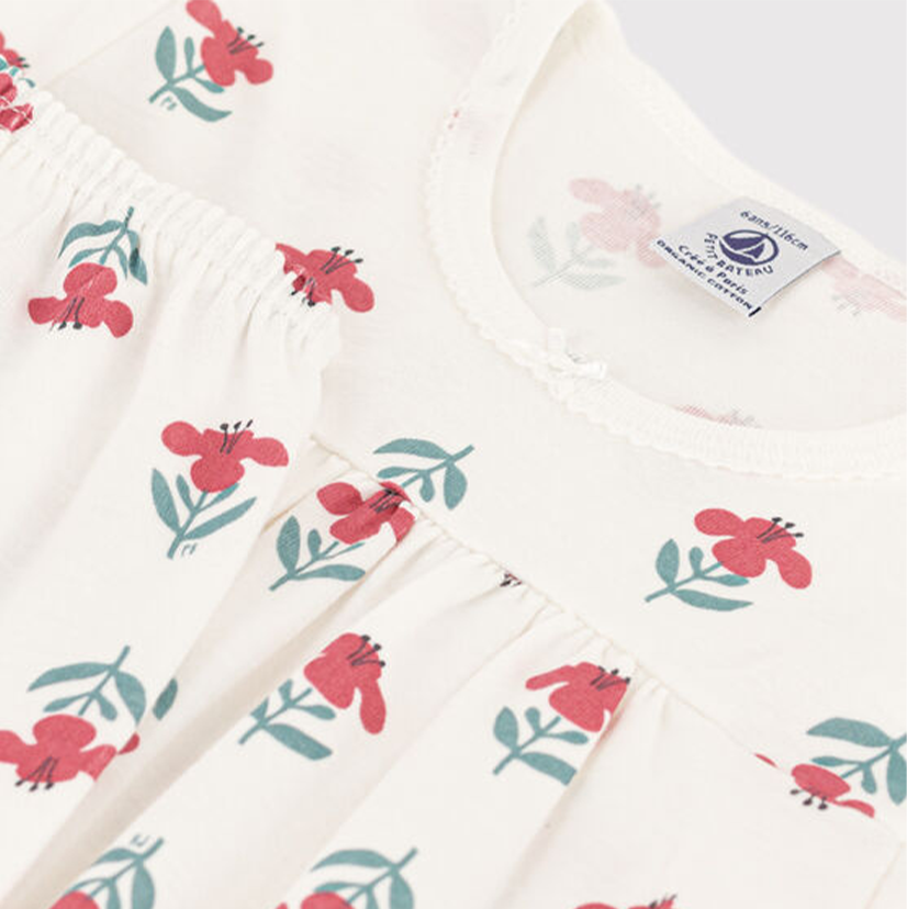 PIGIAMA CORTO BAMBINA IN COTONE A FIORI