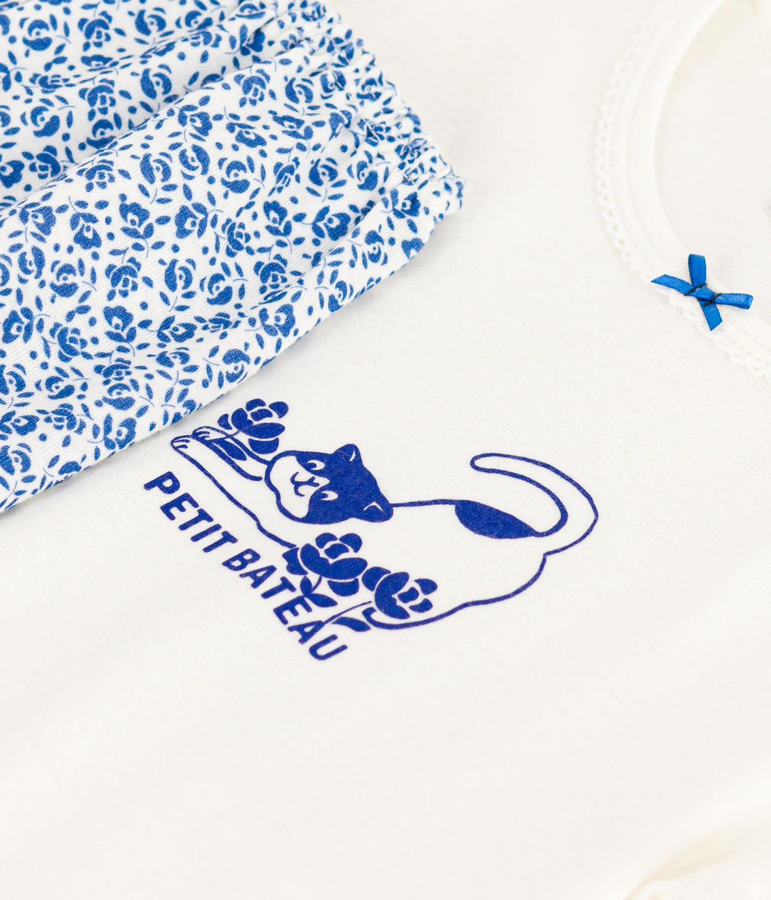 PIGIAMA SHORTS IN COTONE BAMBINO STAMPA GATTO