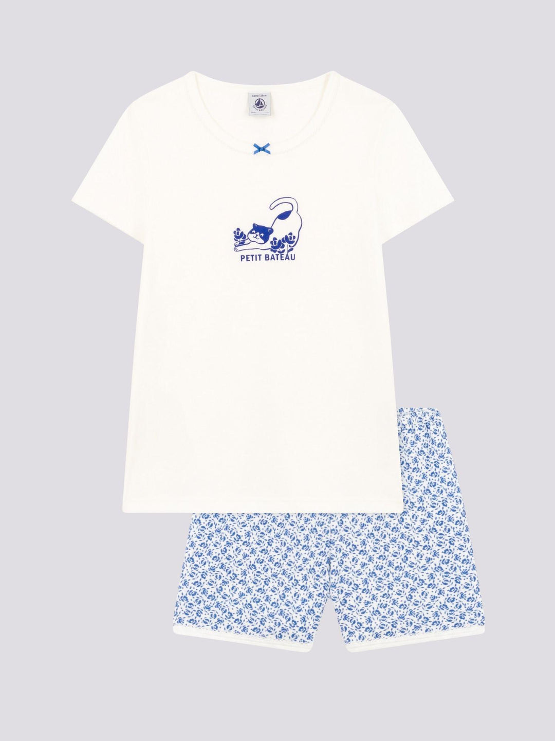 PIGIAMA SHORTS IN COTONE BAMBINO STAMPA GATTO