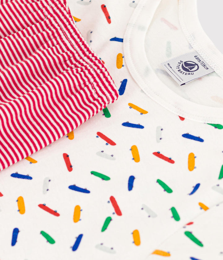 PIGIAMA SHORT IN COTONE MOTIVO SKATEBOARD