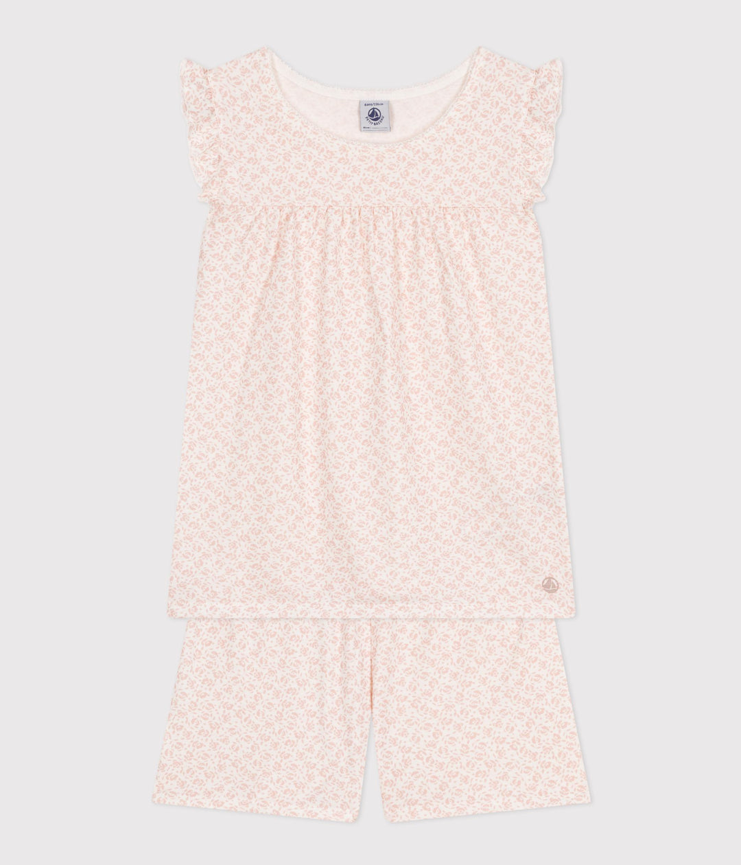 PIGIAMA SHORT ROSA  FANTASIA A FIORI<BR/>