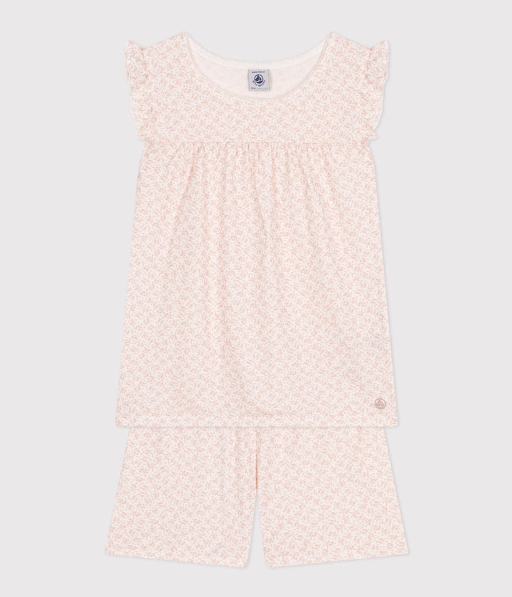 PIGIAMA SHORT ROSA  FANTASIA A FIORI<BR/>