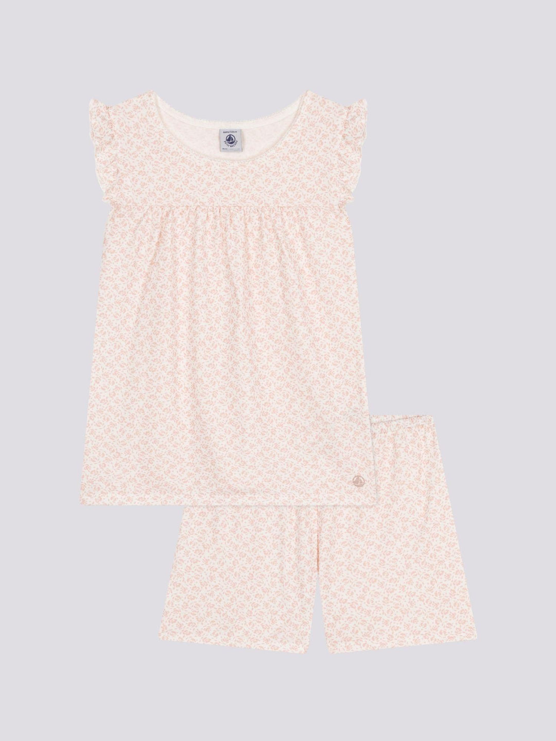 PIGIAMA SHORT ROSA  FANTASIA A FIORI<BR/>