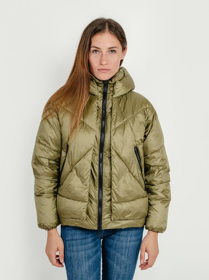 PIUMINO EUGENIE SHORT 2.0 VERDE MILITARE