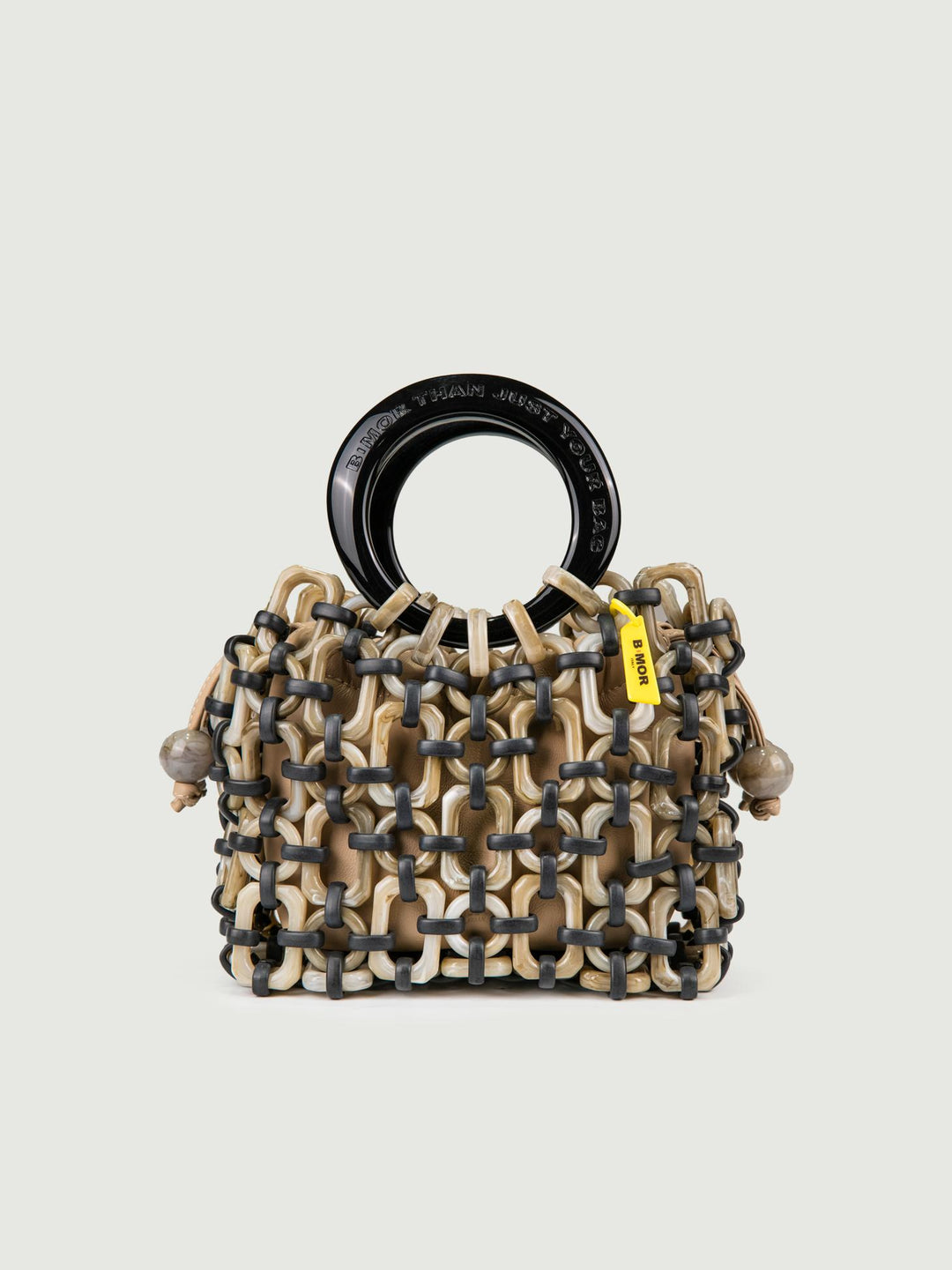 POCHETTE BON BON IN PELLE BEIGE