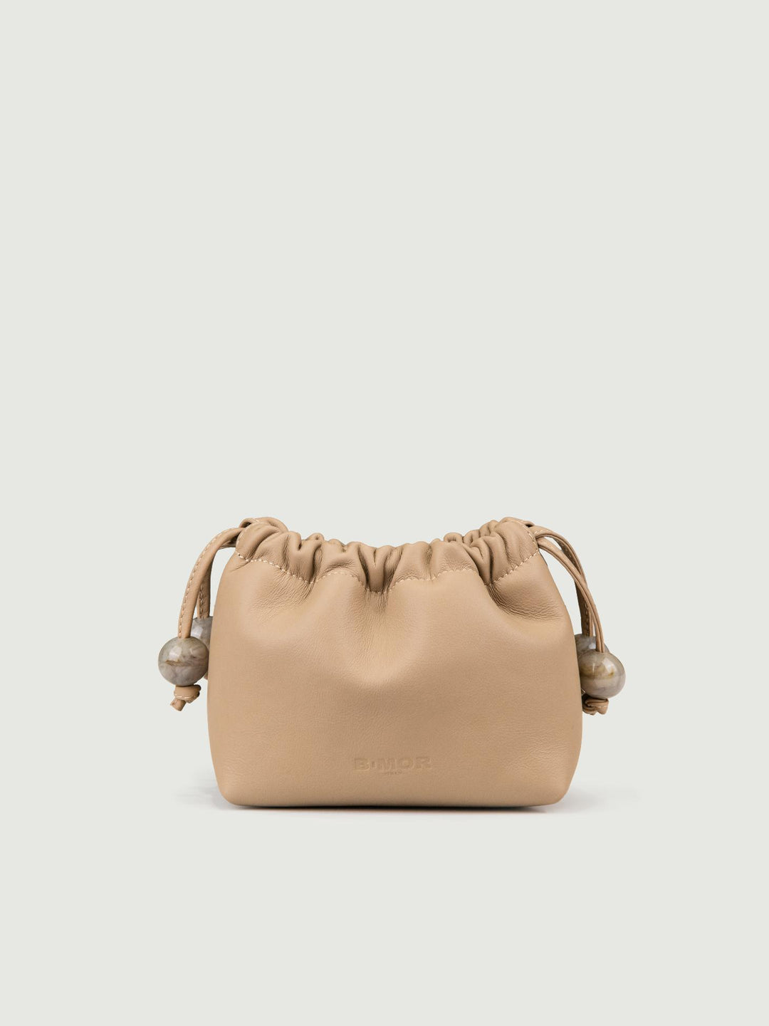 POCHETTE BON BON IN PELLE BEIGE