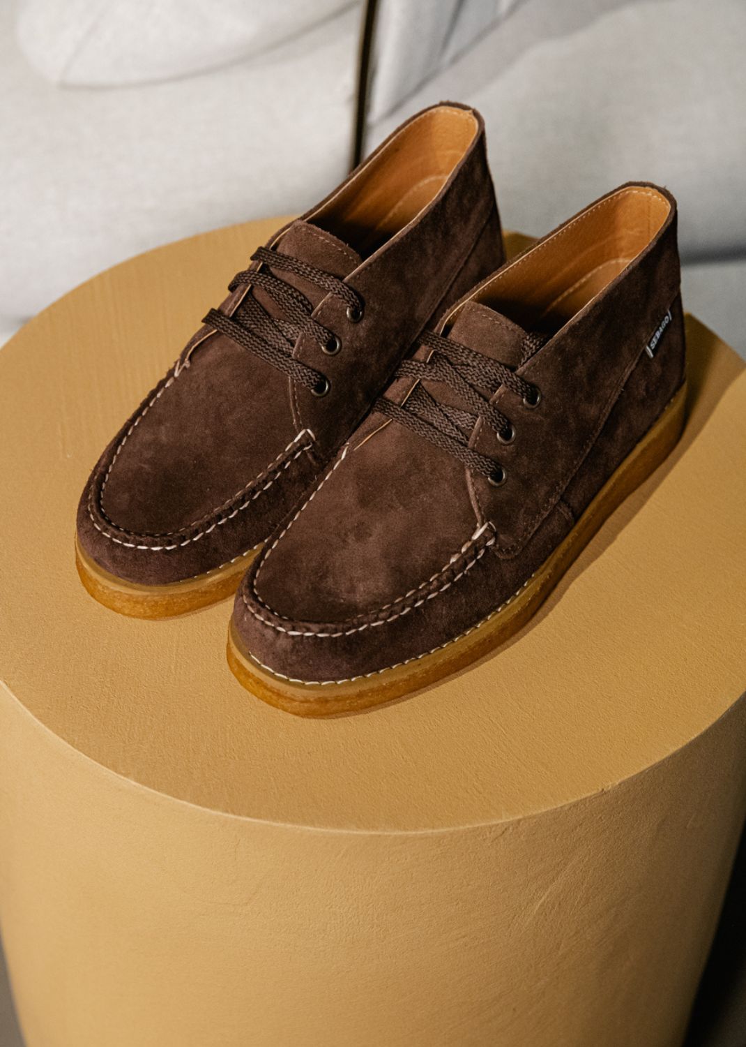 POLACCHINO DAKOTA IN SUEDE MOKA