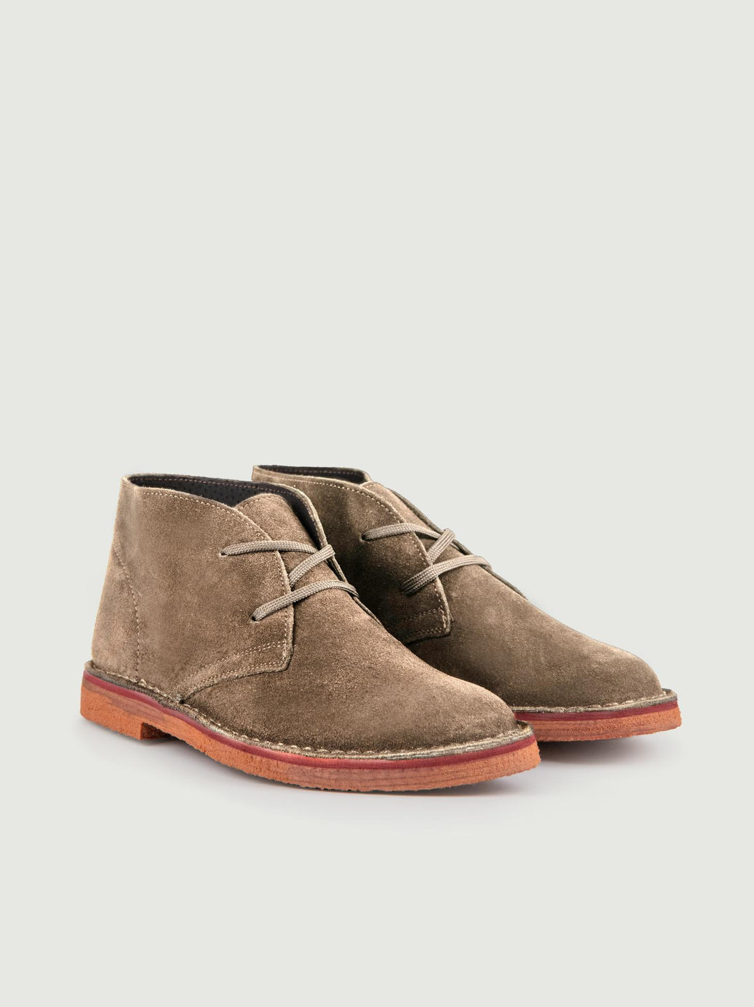 POLACCHINO DESERT BOOT IN CAMOSCIO TALPA CON SUOLA A CONTRASTO