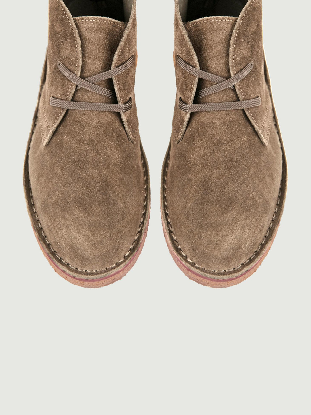 POLACCHINO DESERT BOOT IN CAMOSCIO TALPA CON SUOLA A CONTRASTO