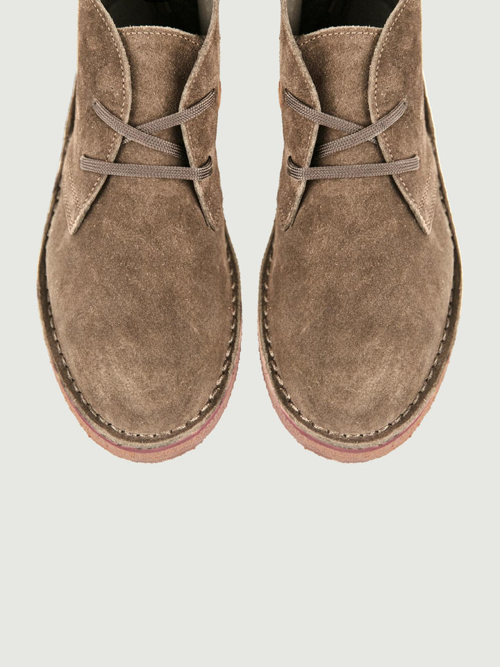 POLACCHINO DESERT BOOT IN CAMOSCIO TALPA CON SUOLA A CONTRASTO