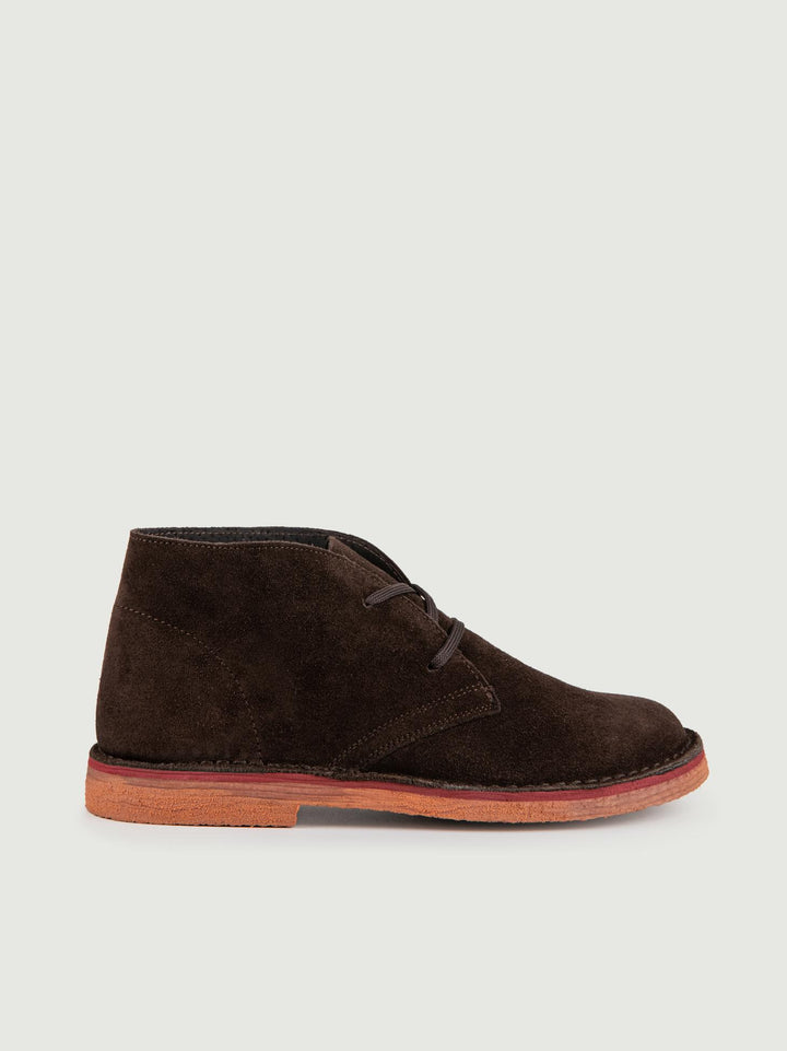 POLACCHINO DESERT BOOT IN CAMOSCIO TESTA MORO CON SUOLA A CONTRASTO