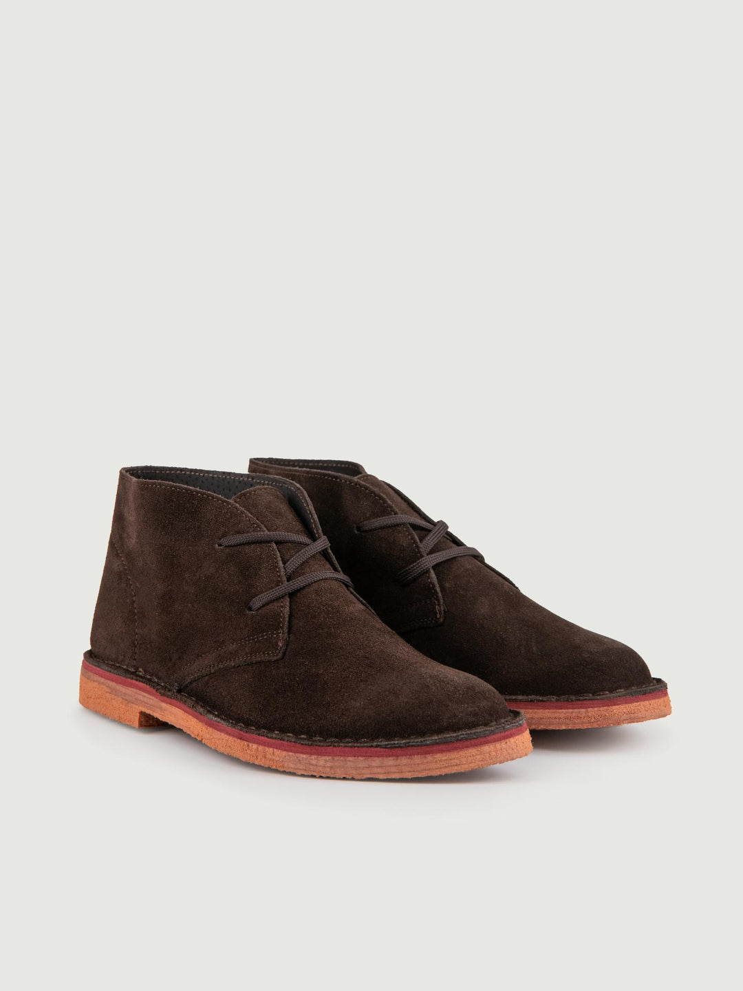 POLACCHINO DESERT BOOT IN CAMOSCIO TESTA MORO CON SUOLA A CONTRASTO