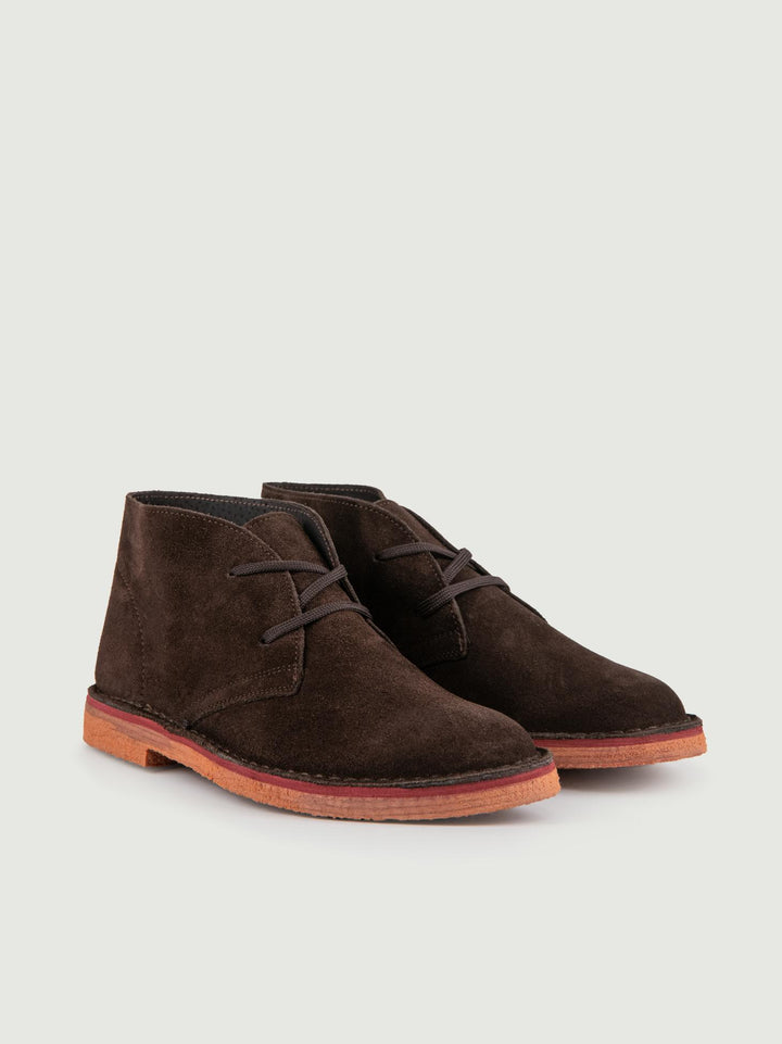 POLACCHINO DESERT BOOT IN CAMOSCIO TESTA MORO CON SUOLA A CONTRASTO