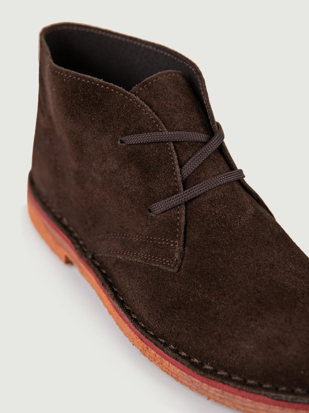 POLACCHINO DESERT BOOT IN CAMOSCIO TESTA MORO CON SUOLA A CONTRASTO