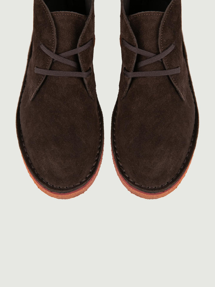 POLACCHINO DESERT BOOT IN CAMOSCIO TESTA MORO CON SUOLA A CONTRASTO