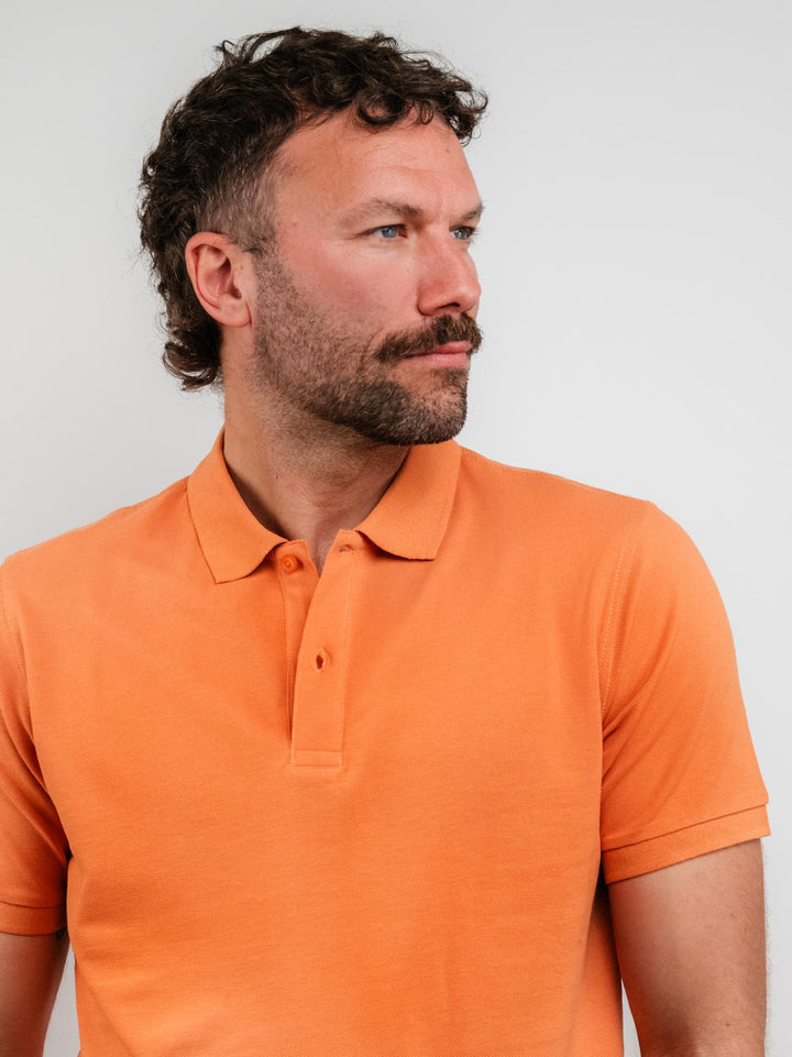 POLO IN COTONE PIQUET ARANCIONE