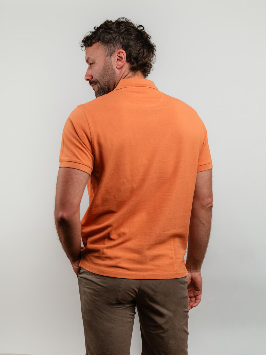 POLO IN COTONE PIQUET ARANCIONE