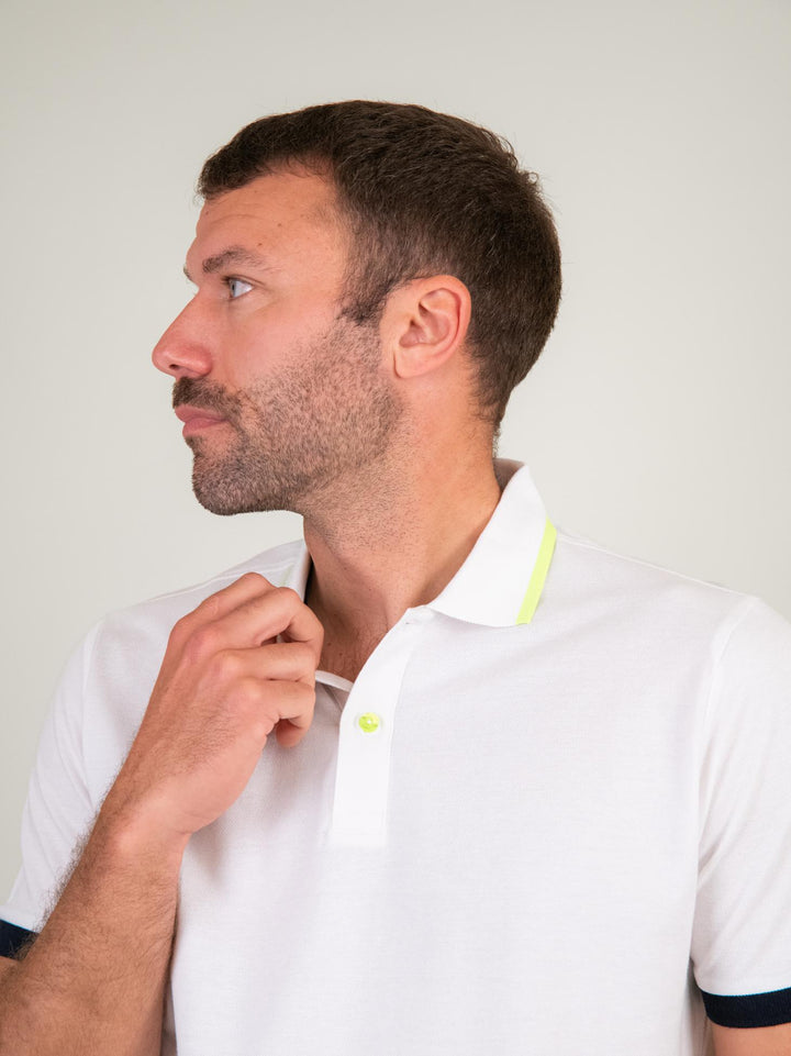 POLO IN COTONE PIQUET BIANCO