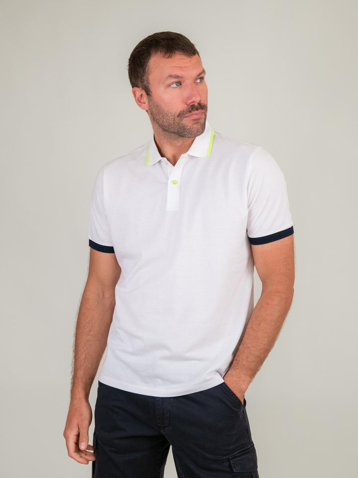 POLO IN COTONE PIQUET BIANCO