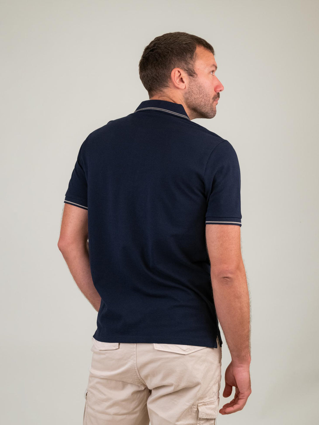 POLO IN COTONE PIQUET BLU