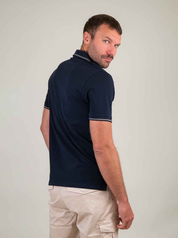 POLO IN COTONE PIQUET BLU