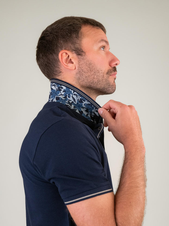 POLO IN COTONE PIQUET BLU