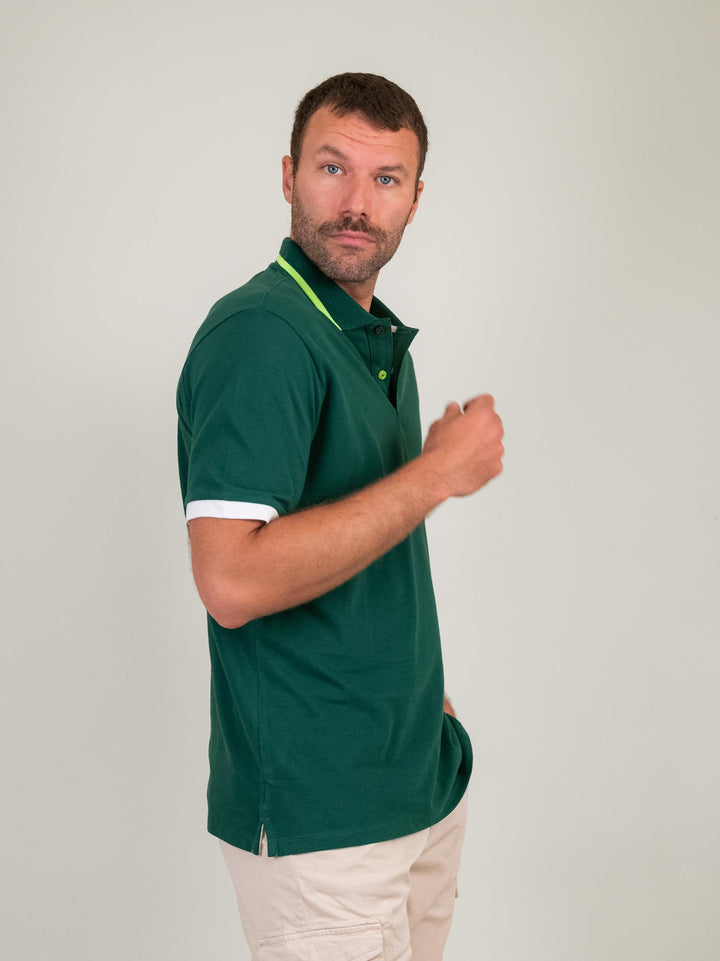 POLO IN COTONE PIQUET VERDE