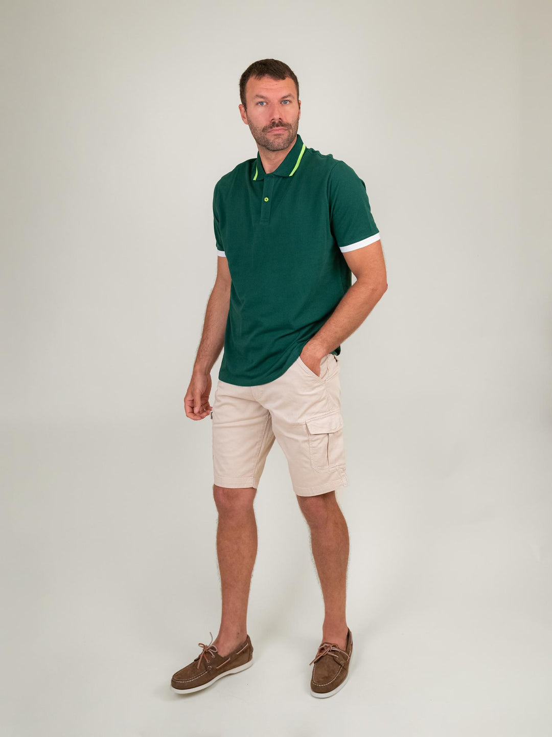 POLO IN COTONE PIQUET VERDE