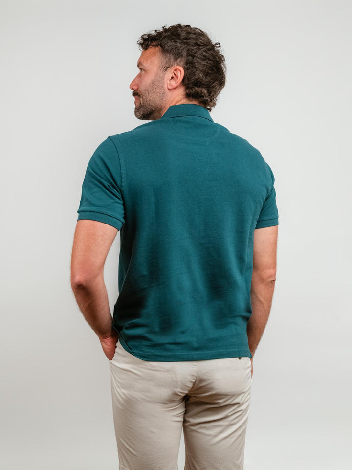 POLO IN COTONE PIQUET VERDE SCURO