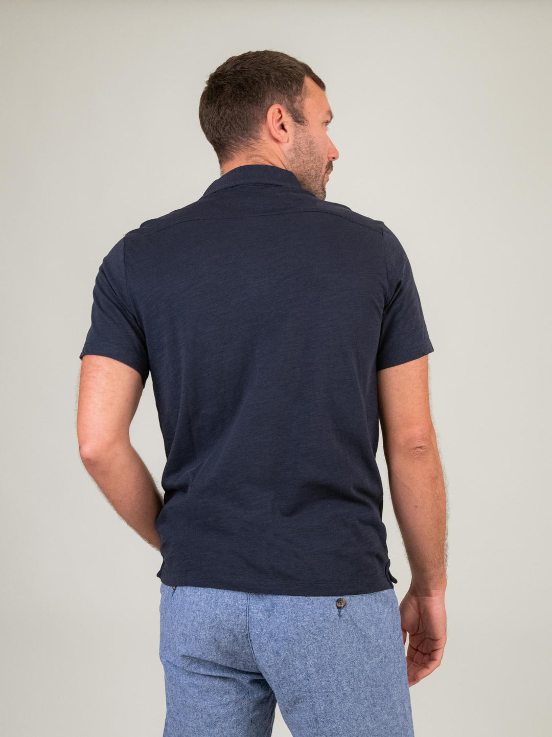 POLO in cotone BLU NAVY