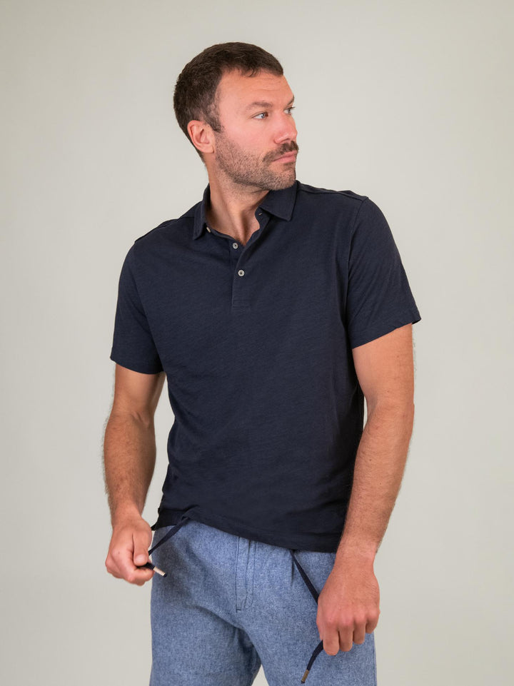 POLO in cotone BLU NAVY