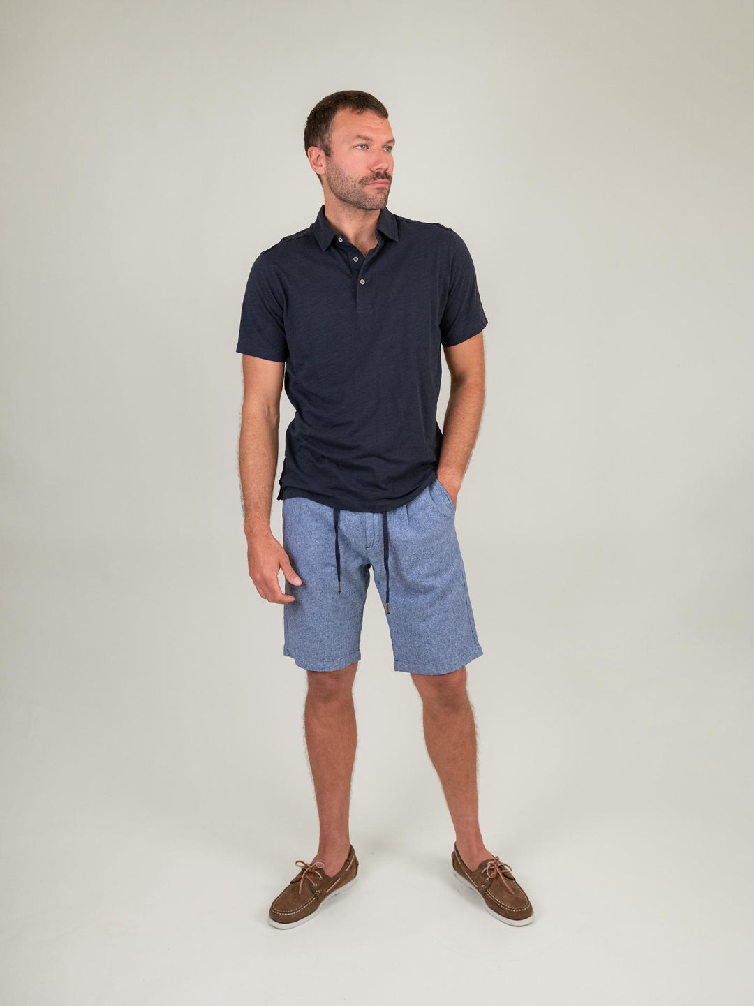 POLO in cotone BLU NAVY