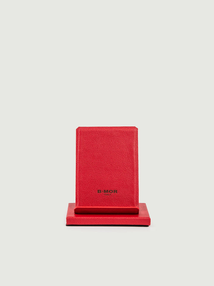 PORTACELLULARE DA SCRIVANIA IN PELLE ROSSO