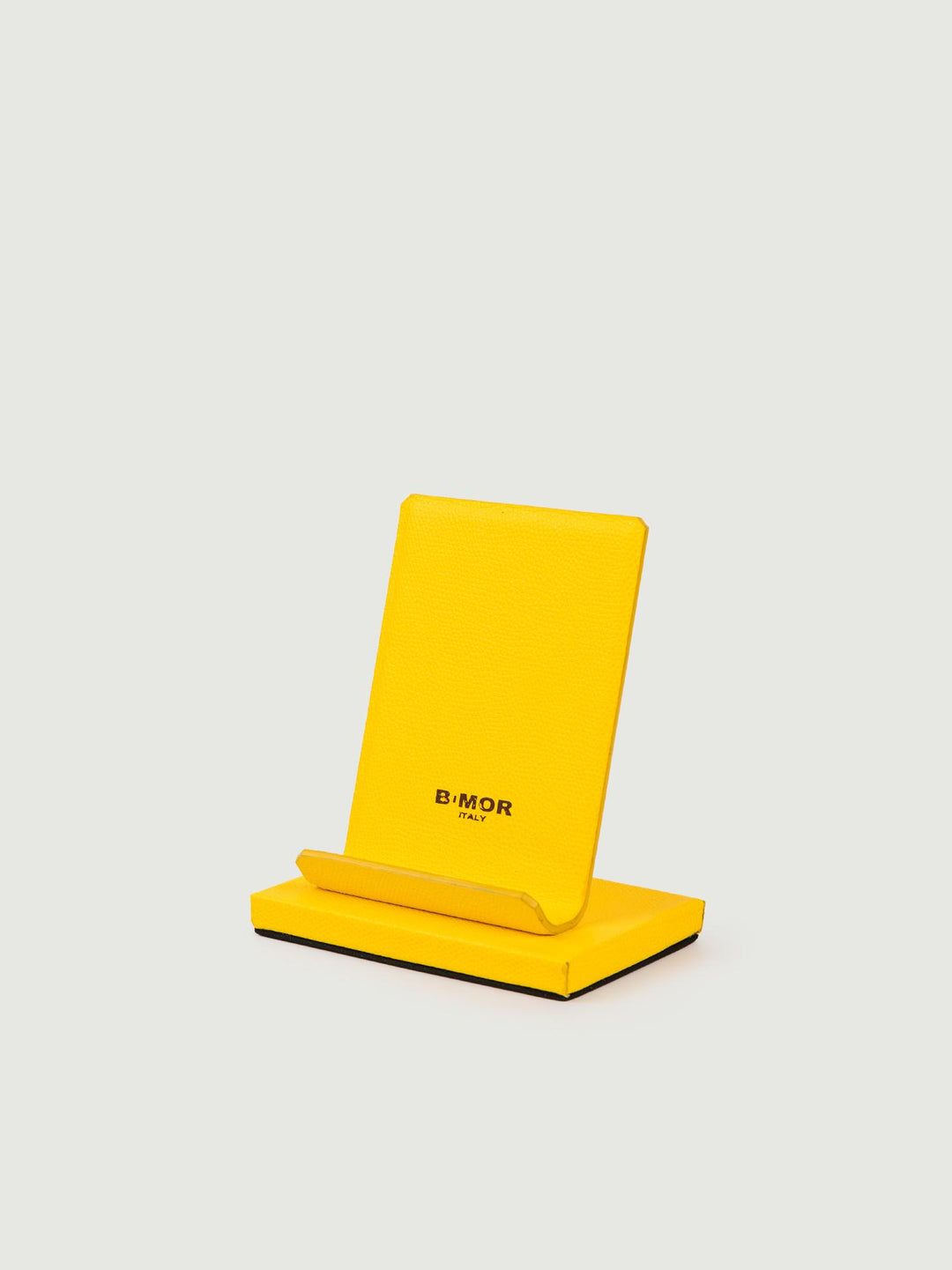PORTA CELLULARE DA SCRIVANIA IN PELLE GIALLO
