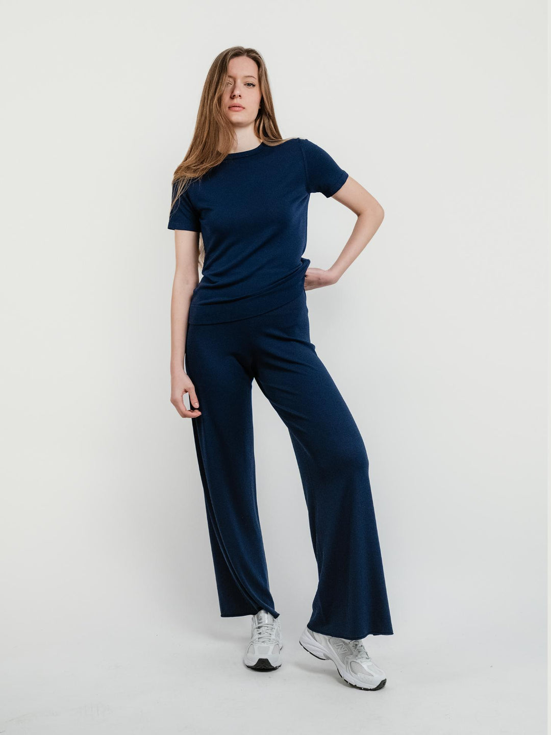 PantalonE a palazzo blu