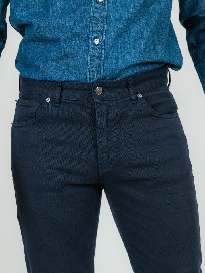 Pantalone cinque tasche blu navy