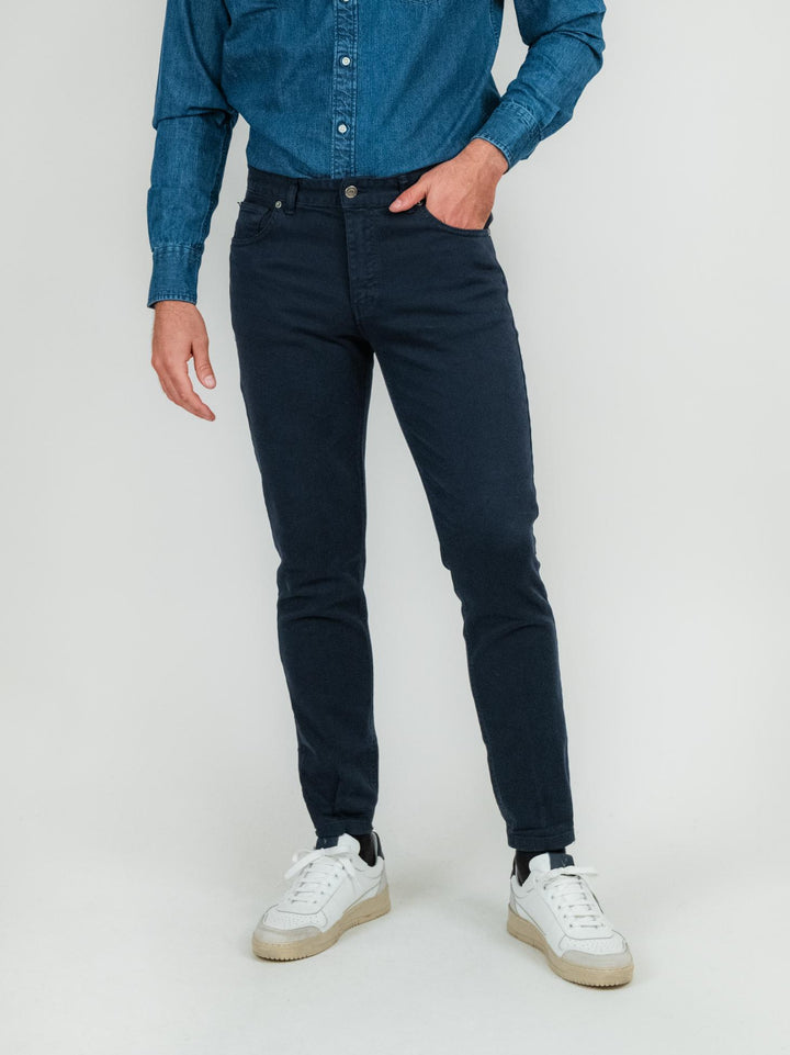 Pantalone cinque tasche blu navy