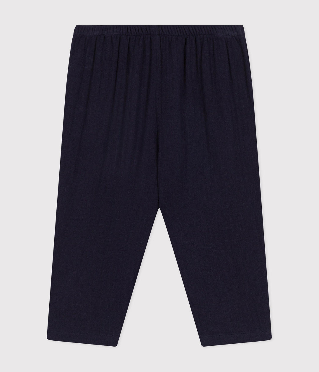 Pantaloni bebè blu in garza di cotone