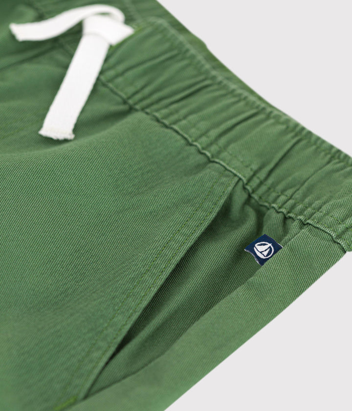 Pantaloni in cotone tinta unita bambino