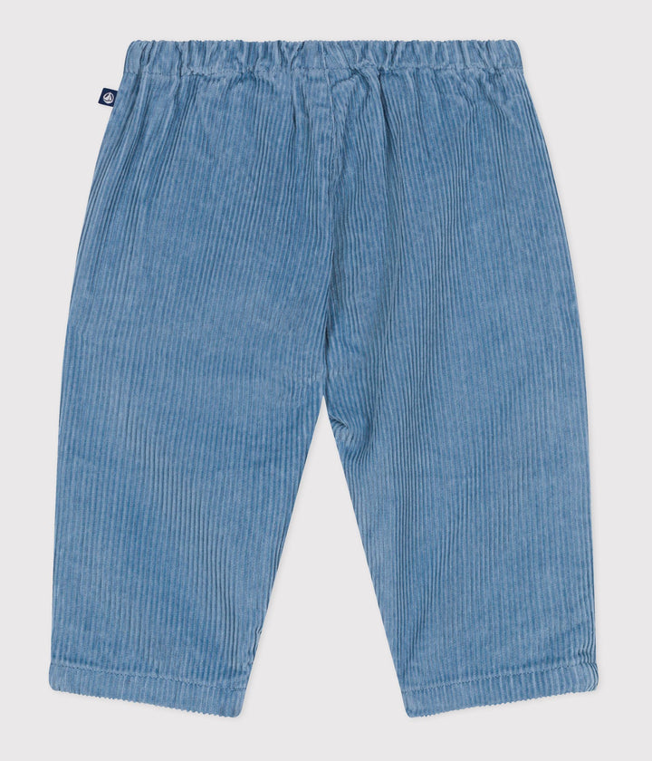 Pantaloni in velluto tinta unita neonato