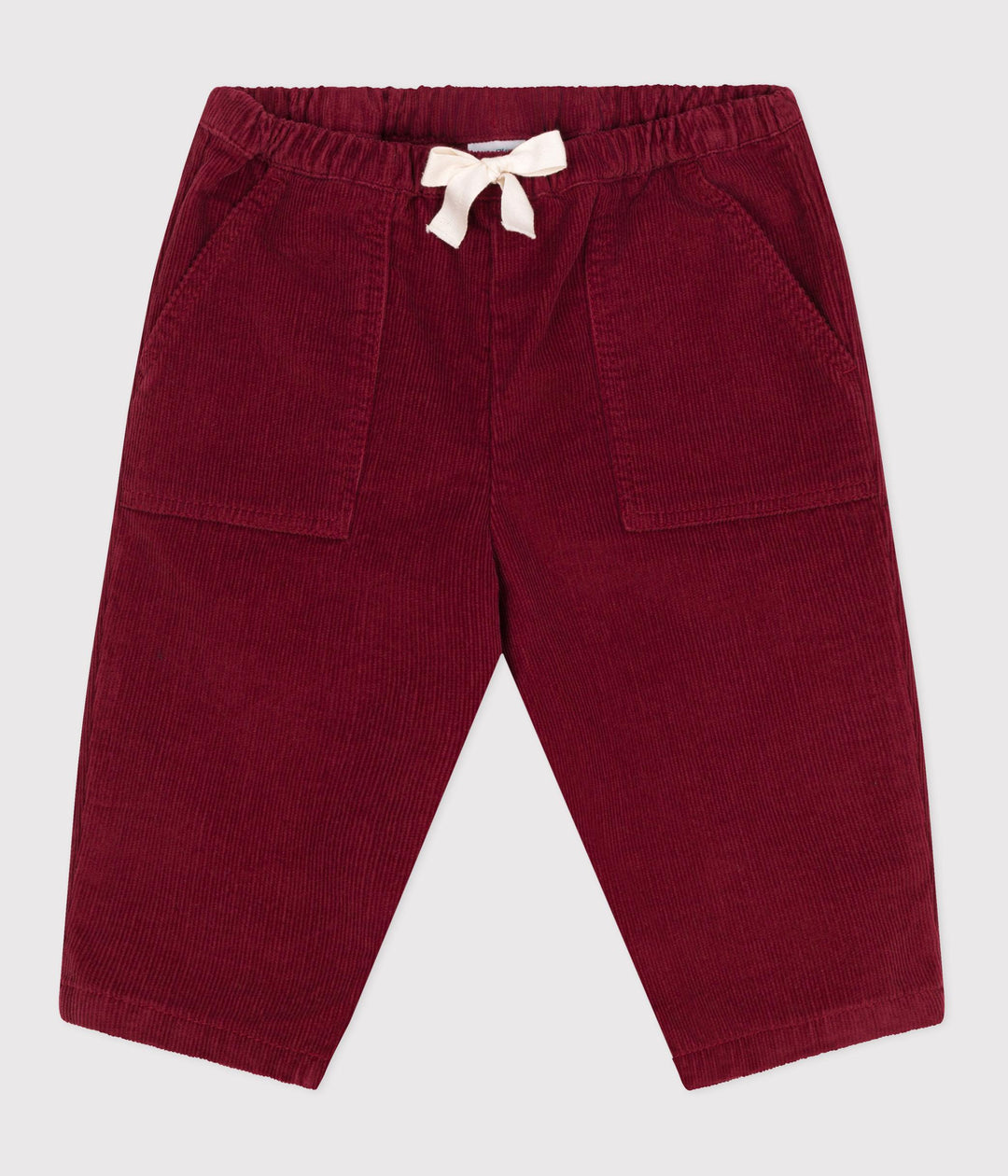 Pantaloni in velluto tinta unita neonato