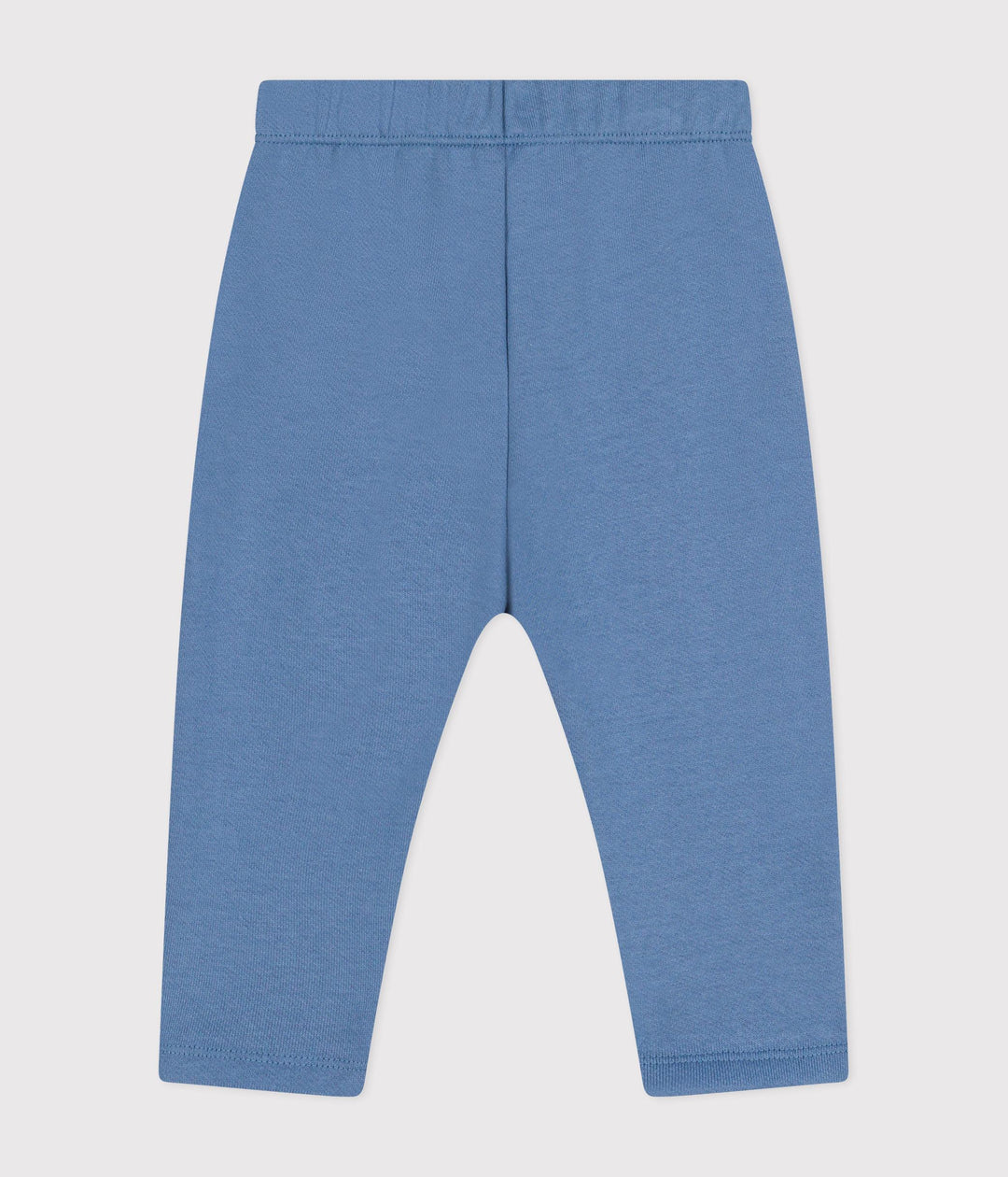 Pantaloni tinta unita bluette in tessuto felpato