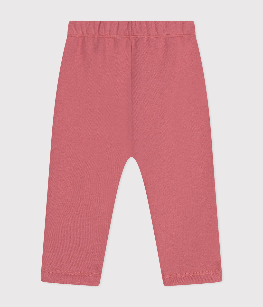 Pantaloni tinta unita rosa in tessuto felpato