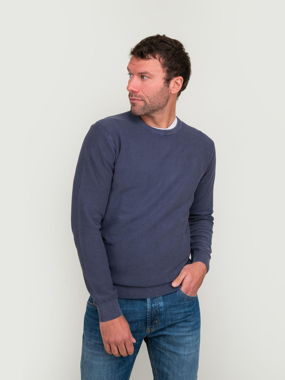 Paricollo cotone colore denim