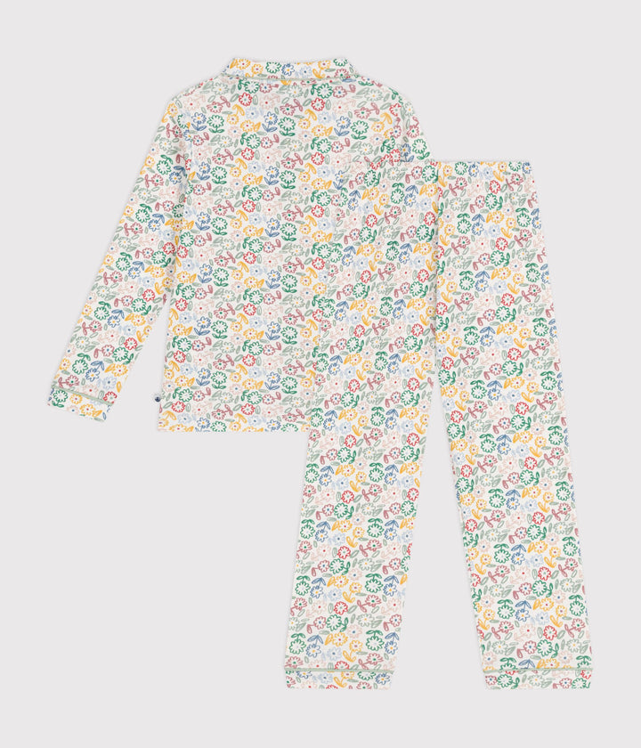 Pigiama in cotone con stampa a fiori