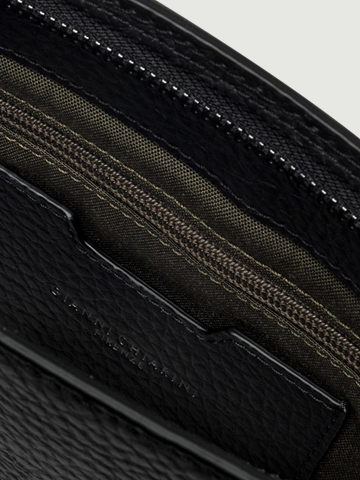 Pochette Florence in pelle grana nera