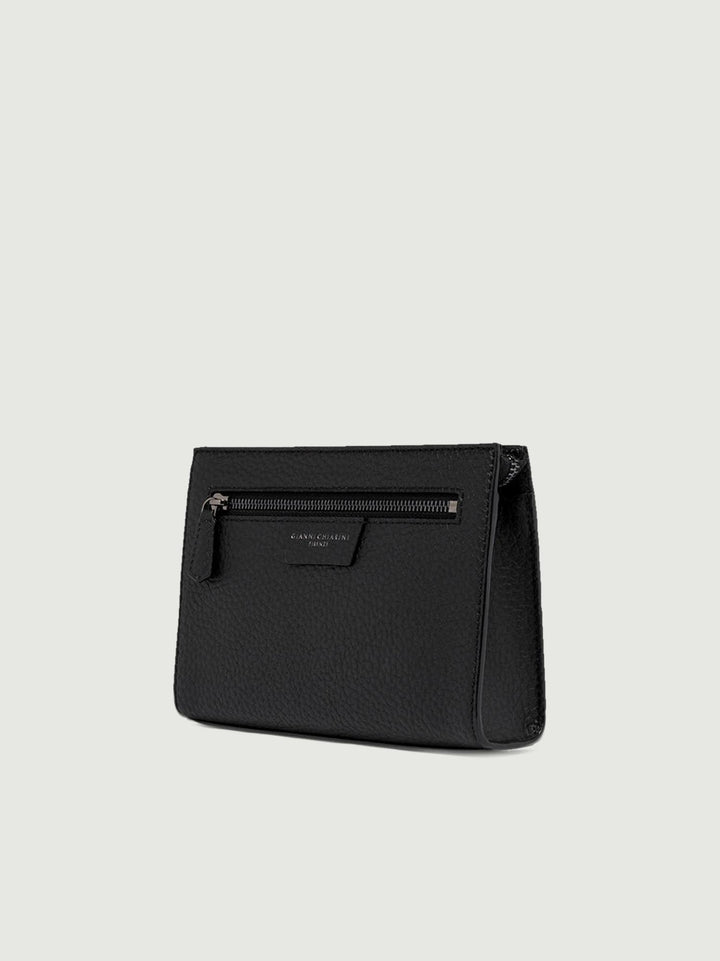 Pochette Florence in pelle grana nera