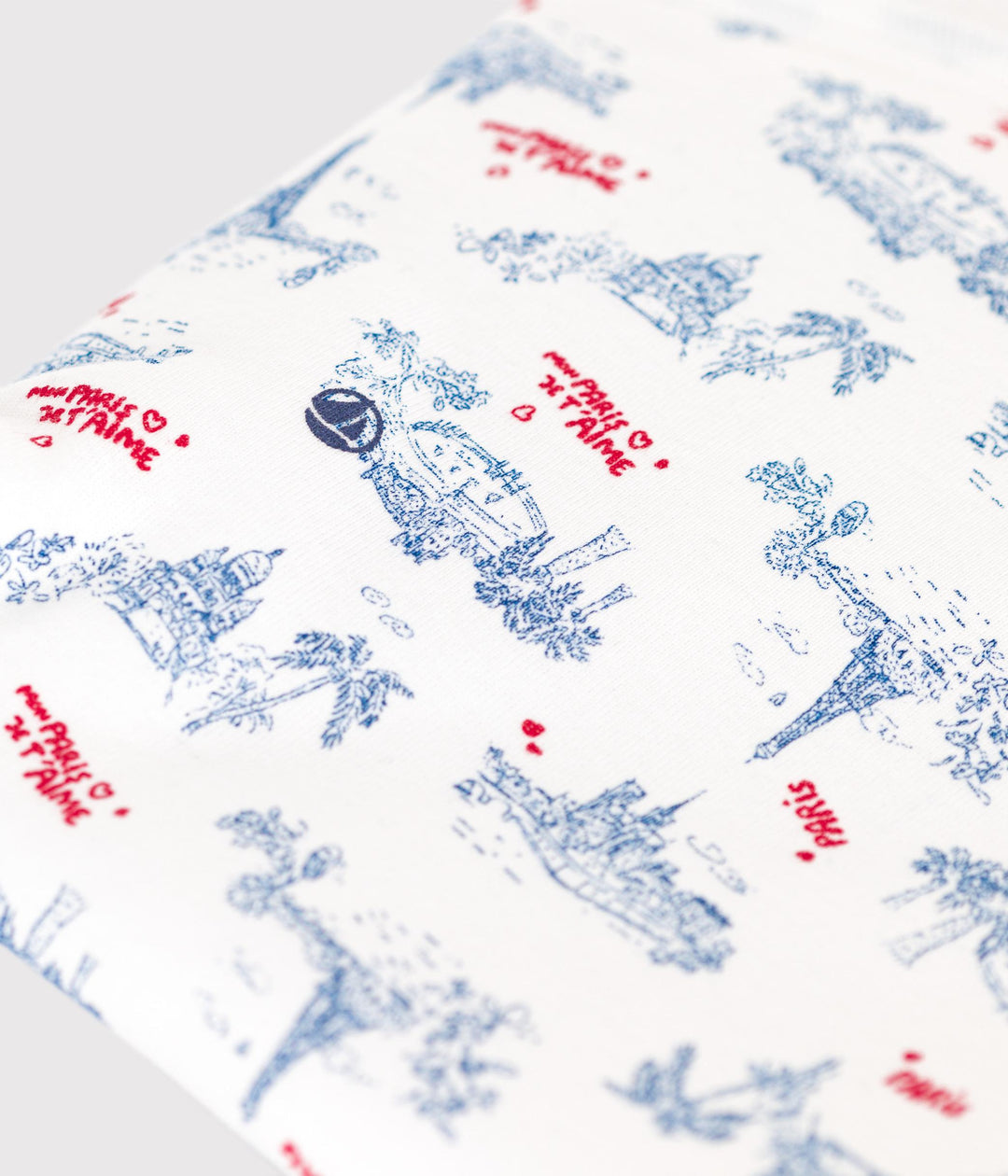 Pochette in cotone con motivi Parigi bebè