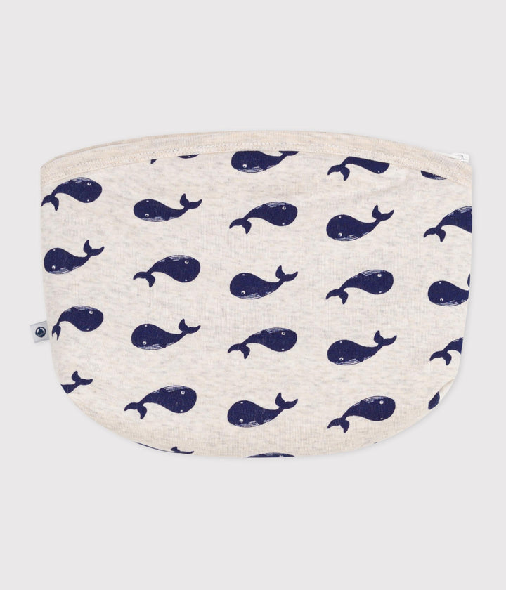 Pochette neonato in cotone con balena