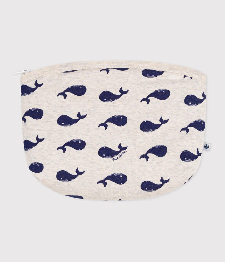 Pochette neonato in cotone con balena
